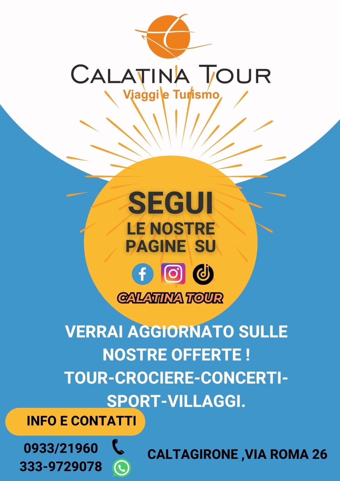 calatina-tour 𝐅𝐢𝐨𝐫𝐢 𝐩𝐫𝐢𝐦𝐨𝐫𝐝𝐢𝐚𝐥𝐢 𝐏𝐚𝐥𝐚𝐳𝐳𝐨 𝐝𝐞𝐥𝐥’𝐀𝐪𝐮𝐢𝐥𝐚, 𝐏𝐢𝐚𝐳𝐳𝐚 𝐌𝐮𝐧𝐢𝐜𝐢𝐩𝐢𝐨 𝟓, 𝐂𝐚𝐥𝐭𝐚𝐠𝐢𝐫𝐨𝐧𝐞 𝐃𝐚𝐥 𝟏𝟖 𝐦𝐚𝐠𝐠𝐢𝐨 𝟐𝟎𝟐𝟒 𝐞 𝐩𝐞𝐫 𝐭𝐮𝐭𝐭𝐚 𝐥’𝐄𝐬𝐭𝐚𝐭𝐞 𝐜𝐚𝐥𝐚𝐭𝐢𝐧𝐚